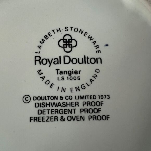 Royal Doulton Tangier Lidded Sugar Jar Bowl Lambeth Stoneware Collection England - Picture 7 of 7